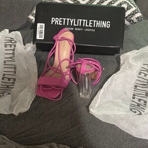 PrettyLittleThing Pink Elegant Strappy Heels